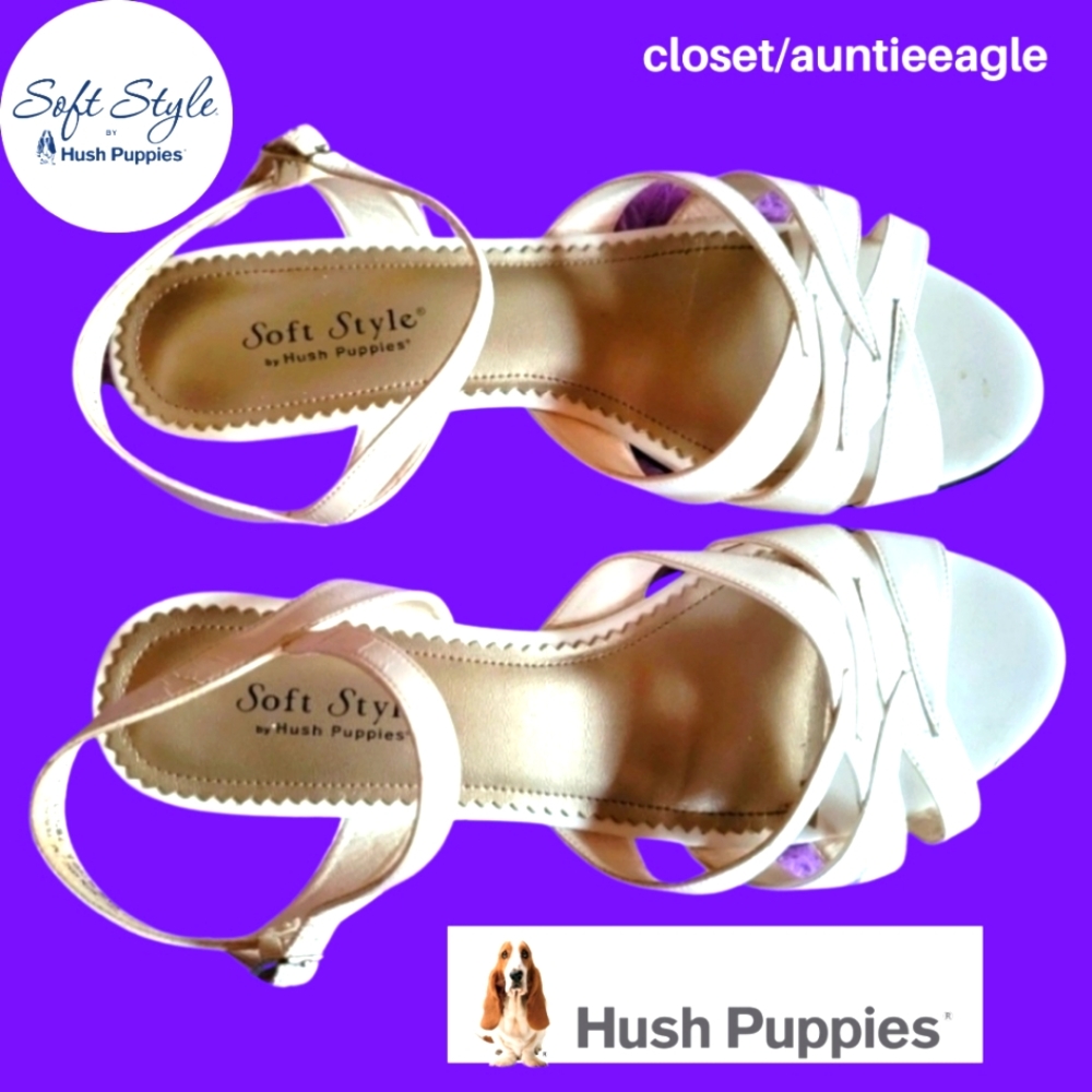Hush Puppies NWT Soft Style Vegan Leather Strappy Easter Sandals Women's 8.5W